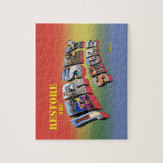 Reconstituez le puzzle de rivage du Jersey et (Vertical)