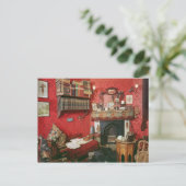 Reconstructie van de kamer briefkaart (Staand voorkant)