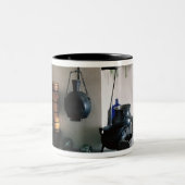 Reconstructie van een apotheek tweekleurige koffiemok (Center)