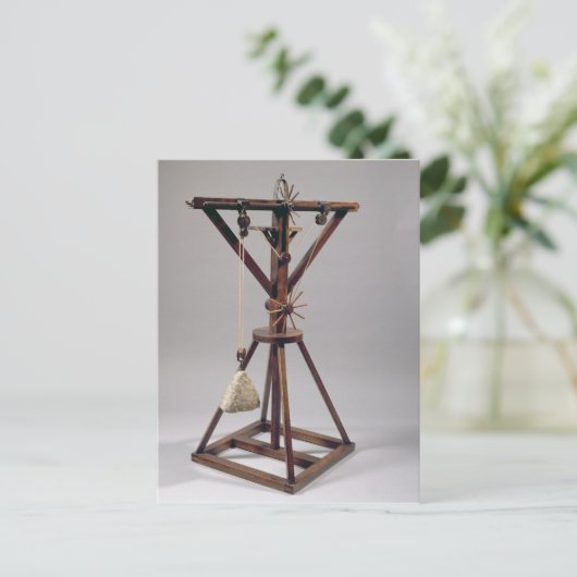 Reconstructie van het ontwerp van de da Vinci Briefkaart (Staand voorkant)