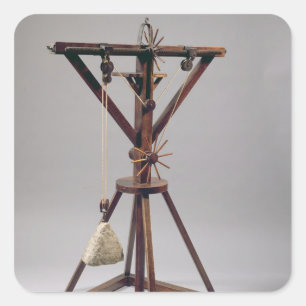 Reconstructie van het ontwerp van de da Vinci Vierkante Sticker