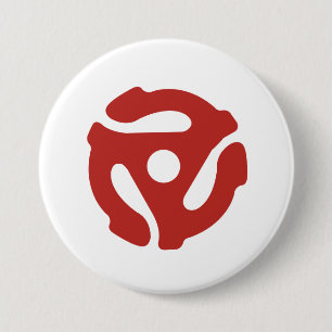 Record adapter, Audiophile Round Button, 45 rpm Ronde Button 7,6 Cm