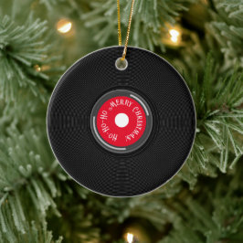 Record Album Ho-Ho-Ho Merry Kerstmis! Keramisch Ornament