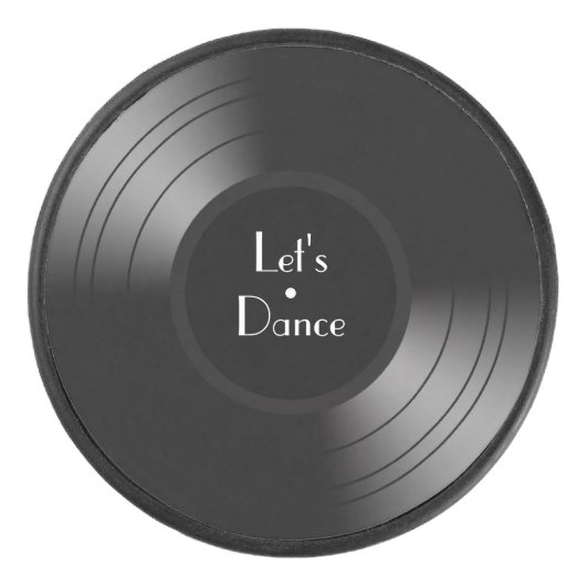 Record Album Let's Dance Novelty Hockey Puck (Voorkant)