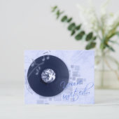 Record Album on Blue Dance Party Invitation (Debout devant)