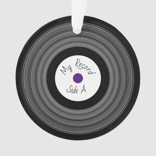 Record Design Banner Ornament (voorkant)