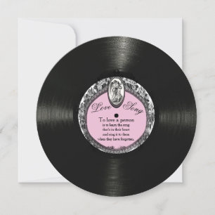 Record Love Song Valentijn Feestdagenkaart