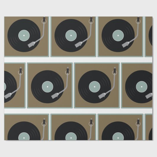 Record Player Cadeaupapier (Vlak)