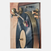 Record Player in Actie Theedoek (Verticaal)