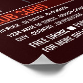 Record Player Logo, Professionele DJ Adverteren Poster (Hoek)