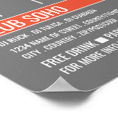 Record Player Logo, Professionele DJ Adverteren Poster (Hoek)