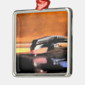 Record Player-versiering Metalen Ornament (Links)