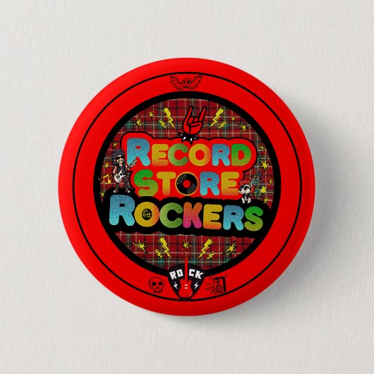 Record Store Rockers Button (Voorkant)