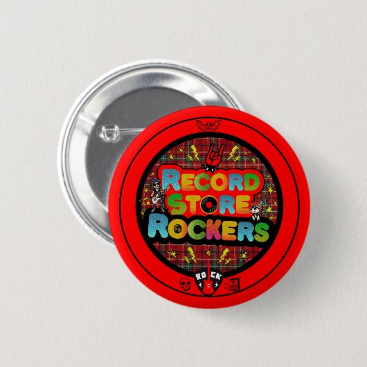 Record Store Rockers Button (Voorkant /achterkant)