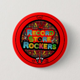 Record Store Rockers Knop Ronde Button 5,7 Cm