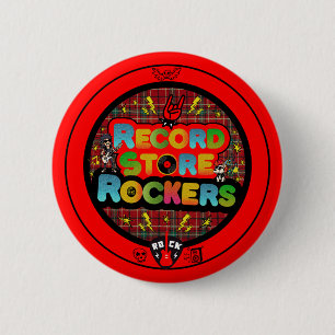 Record Store Rockers Knop Ronde Button 5,7 Cm
