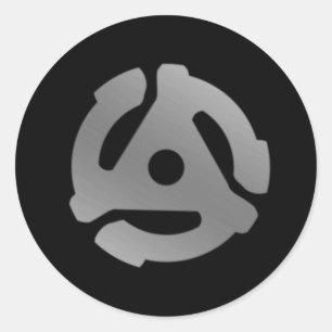 recordadapter van 45 rpm ronde sticker