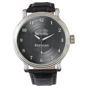 Recordalbum Gepersonaliseerde nieuwigheid Witte Ge Horloge