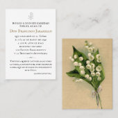 Recordatorio Memorial Kaart Visitekaartje (Voorkant / Achterkant)