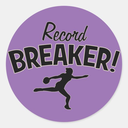 Recordbreker! Discus Gooi Stickers (Voorkant)