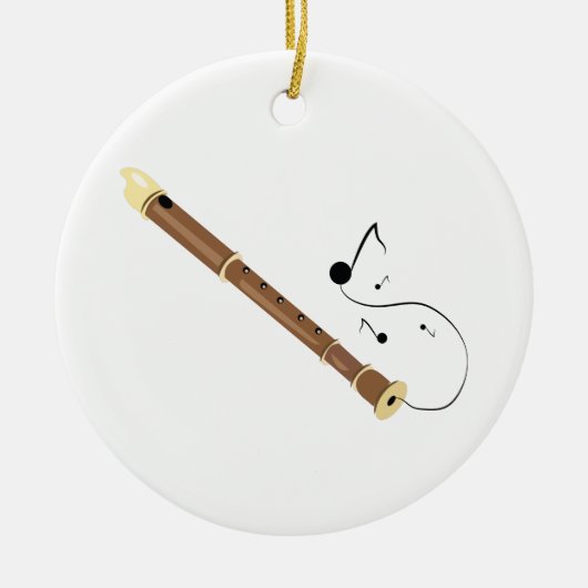 Recorder Flute Keramisch Ornament (Voorkant)