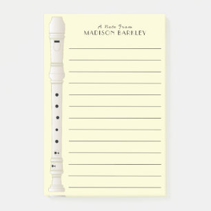 Recorder Music Teacher Musician Band Post-it® Notes