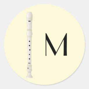Recorder Music Teacher Musician Band Ronde Sticker