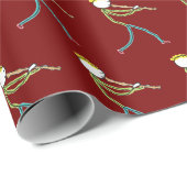 Recorder Playing Stickman Cadeaupapier (Rol Hoek)