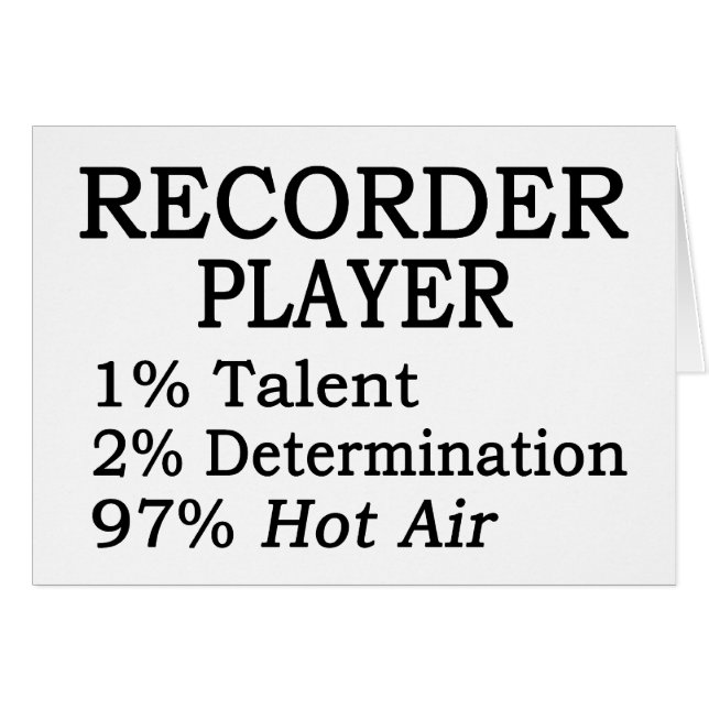 Recorder speler warme lucht (Voorkant Horizontaal)