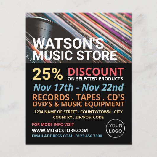 Records, Music Store Adverteren brochure (Voorkant)