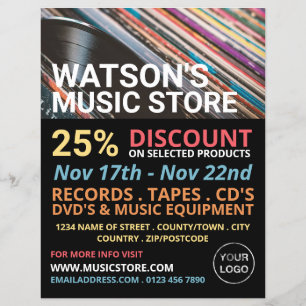 Records, Music Store Adverteren brochure
