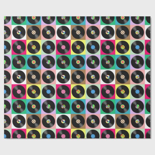 Records overal cadeaupapier (Vlak)