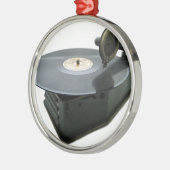  recordspeler metalen ornament (Links)
