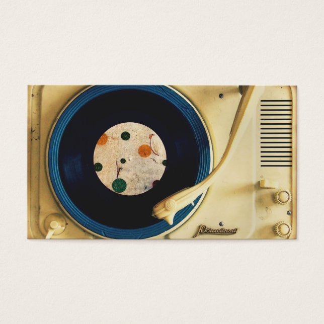  recordspeler visitekaartjes (Voorkant)