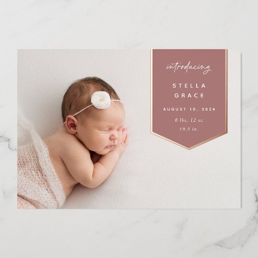 Recouvrement de bannière d'huile | Faire-part de n (Recto)