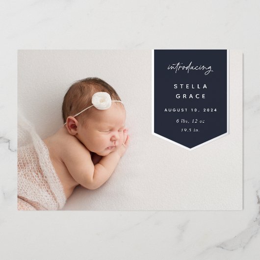 Recouvrement de bannière d'huile | Faire-part de n (Recto)