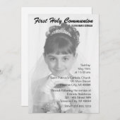 Recouvrir la photo Invitations de la première comm (Devant / Derrière)