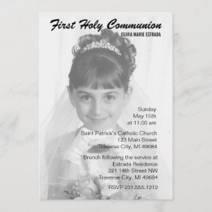 Recouvrir la photo Invitations de la première comm
