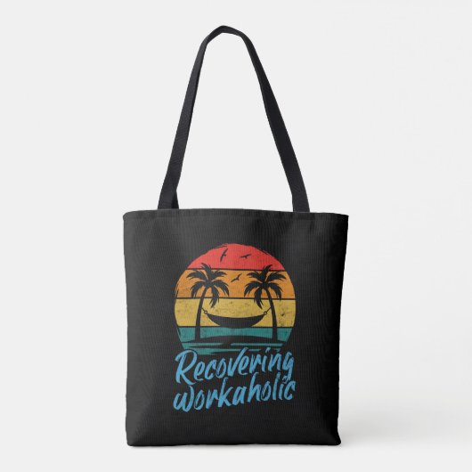 Recovering Workaholic | Fun Vacation Canvas tas (Achterkant)