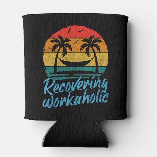 Recovering Workaholic | Funny Vacation Koelbox Blikjeskoeler (Achterkant)