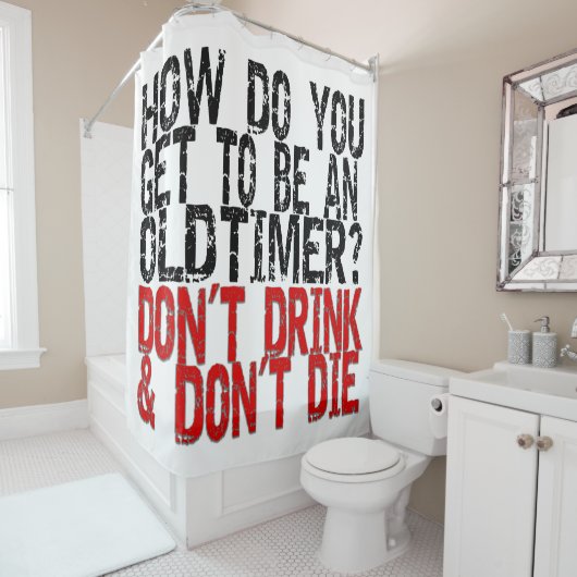 Recovery Old Timer Joke Douchegordijn (In situ)