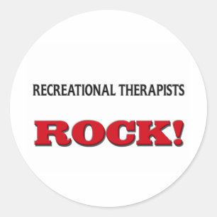 Recreatietherapeuten Rock Ronde Sticker