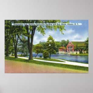 Recreation Bldg & Boathouse Poster