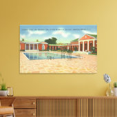 Recreation Bldg Interior Court and Pool Uitzicht Canvas Afdruk (Insitu (Woonkamer))