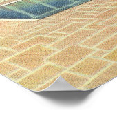 Recreation Bldg Interior Court and Pool Uitzicht Poster (Hoek)