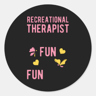 Recreationele therapie-reationele therapie ronde sticker