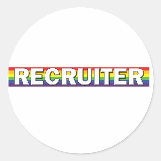 Recruiter Ronde Sticker (Voorkant)