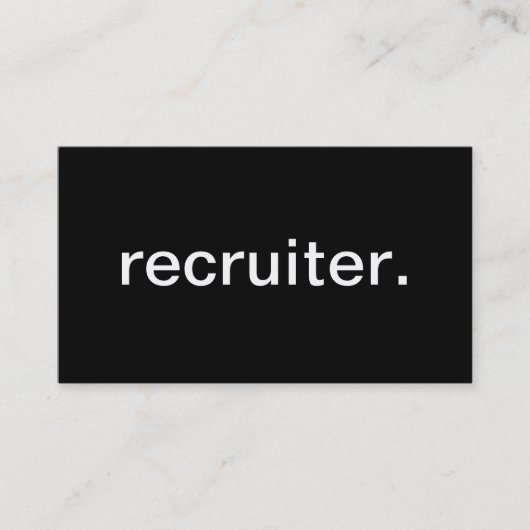 Recruiter Visitekaartje (Voorkant)