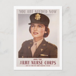 Recruiting Army Nurse Corp Briefkaart