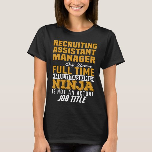 Recruiting Assistant Manager T-shirt (Voorkant)